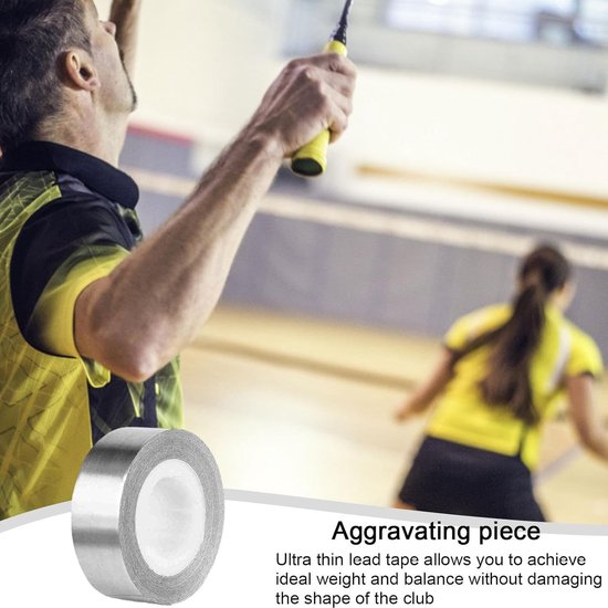 Verzwaringsband Racket - Golf Club Gewicht - Sport Training - Zelfklevend Ontwerp - 50 gram - Grijs — afbeelding 4