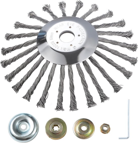 Onkruidborstel Bosmaaier - Draadborstel Grastrimmer - Onkruid Verwijderen - Efficiënte Wortelverwijdering - 200 mm - A — afbeelding 4