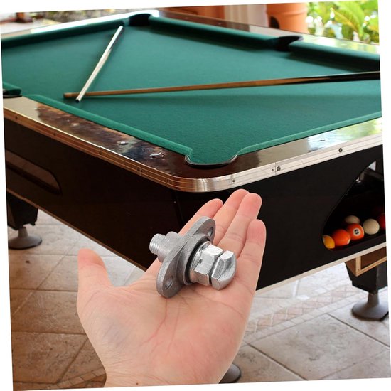 Pooltafel Waterpas Schroef - Nivelleerschroef Biljart - Tafel Stabiliseren - Micro-afstelbaar - 6x5x3 cm - Zilver — afbeelding 3