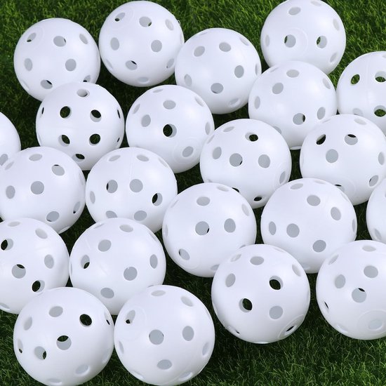Golf Oefenballen - Golftrainingsballen Plastic - Golf Oefenen - Lichtgewicht Beperkte Vlucht - 41 mm - Wit van GOLF — afbeelding 3