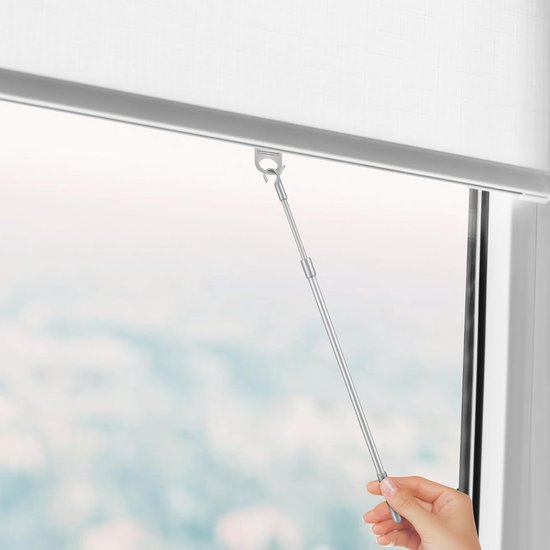Jaloezieën Draaistang - Raamopenerstok Kantelstang - Jaloezieën Openen - Telescopische Lengte - 60 cm - Zilver — afbeelding 3