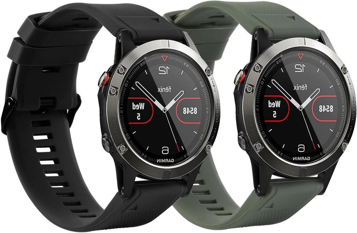 22mm Silicoon Vervangband voor Garmin Quatix 7 Pro, Fenix 7/6/5 Plus, Instinct en Forerunner 935/945 met Snelle Bevestiging