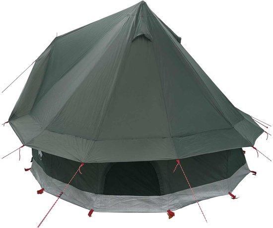 vidaXL - Tipi - Tent - met - dak - Leger - Groen - 250 - x - 250 - cm - Polyester - en - Staal van Vidaxl — afbeelding 4