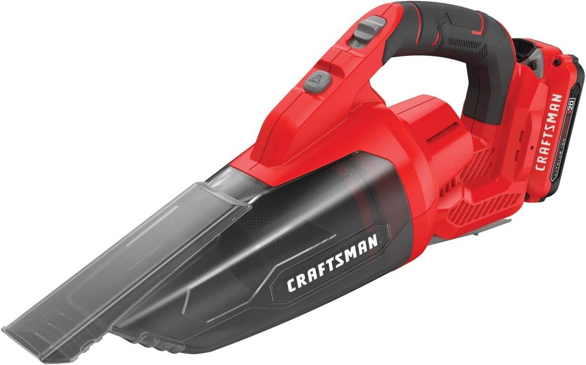Handstofzuiger - Kleine stofzuiger - Auto schoonmaken - Sterke zuigkracht - 45.4 x 19.6 cm - Rood