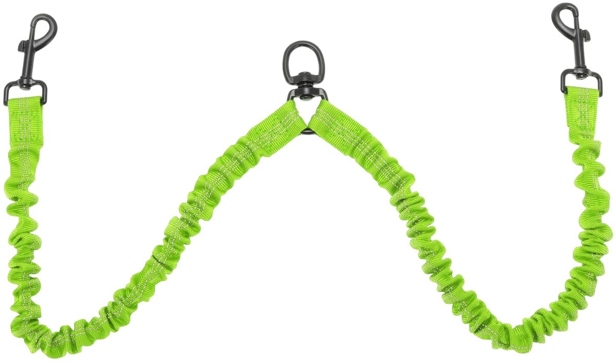 Dailygoods- Dubbele Hondenriem 360° Draaibaar - Reflecterende Hondenriem - Trainingsriem - Voor 2 Honden - Antiklit Ontwerp - Handvrij Wandelen - Hondenlijn