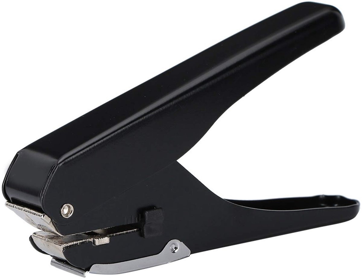 Dailygoods- Gaatjesmaker Handheld - 10 Vellen Capaciteit - Compact - Lichtgewicht - Metalen Constructie - Voor ID Kaarten/PVC Kaarten - Perforator