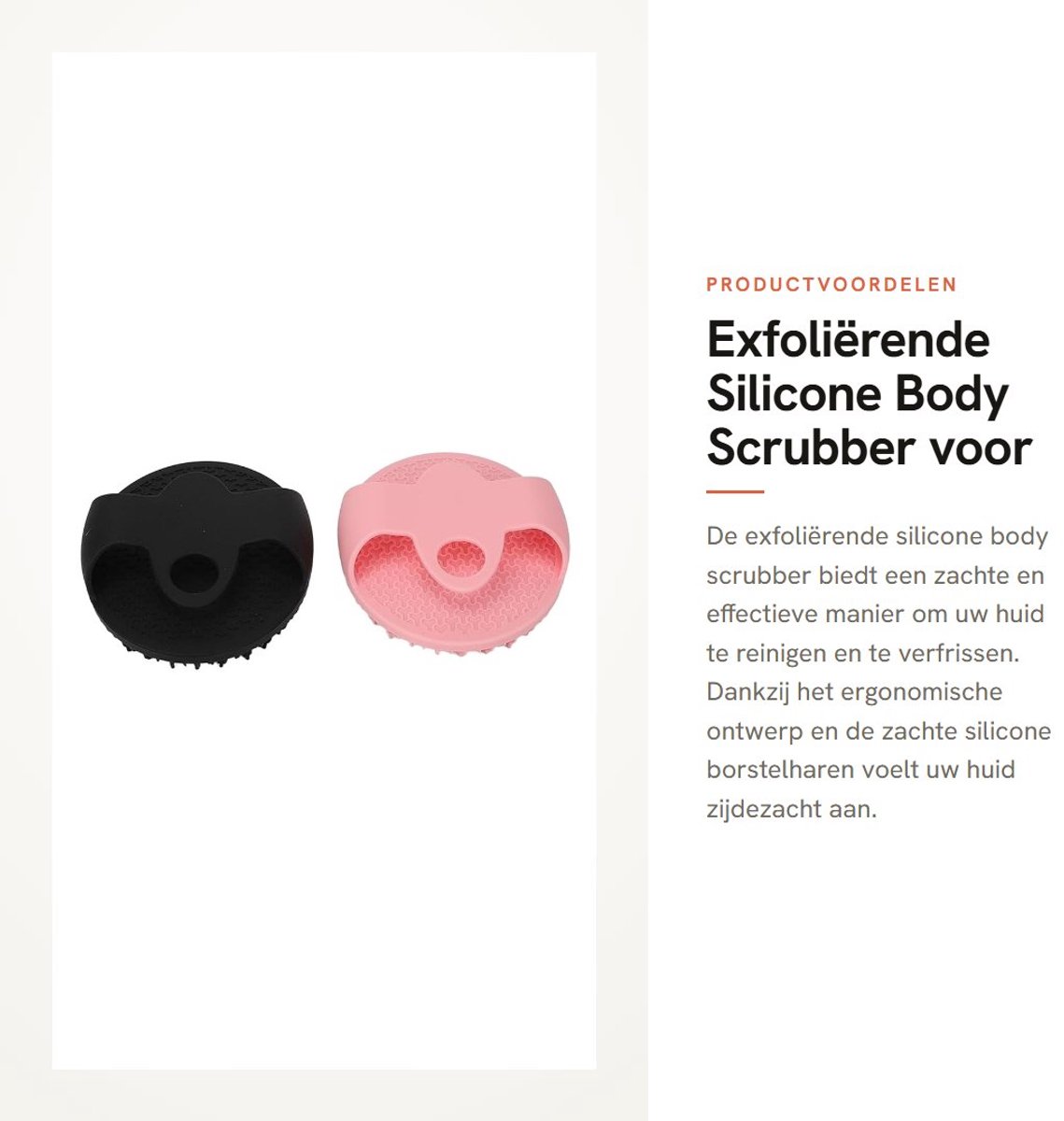Dailygoods- Body Scrubber Exfoliërend - Silicone Scrubber - Zachte Badborstel - Ronde Huidborstel - Antislip - Ideaal voor Douche