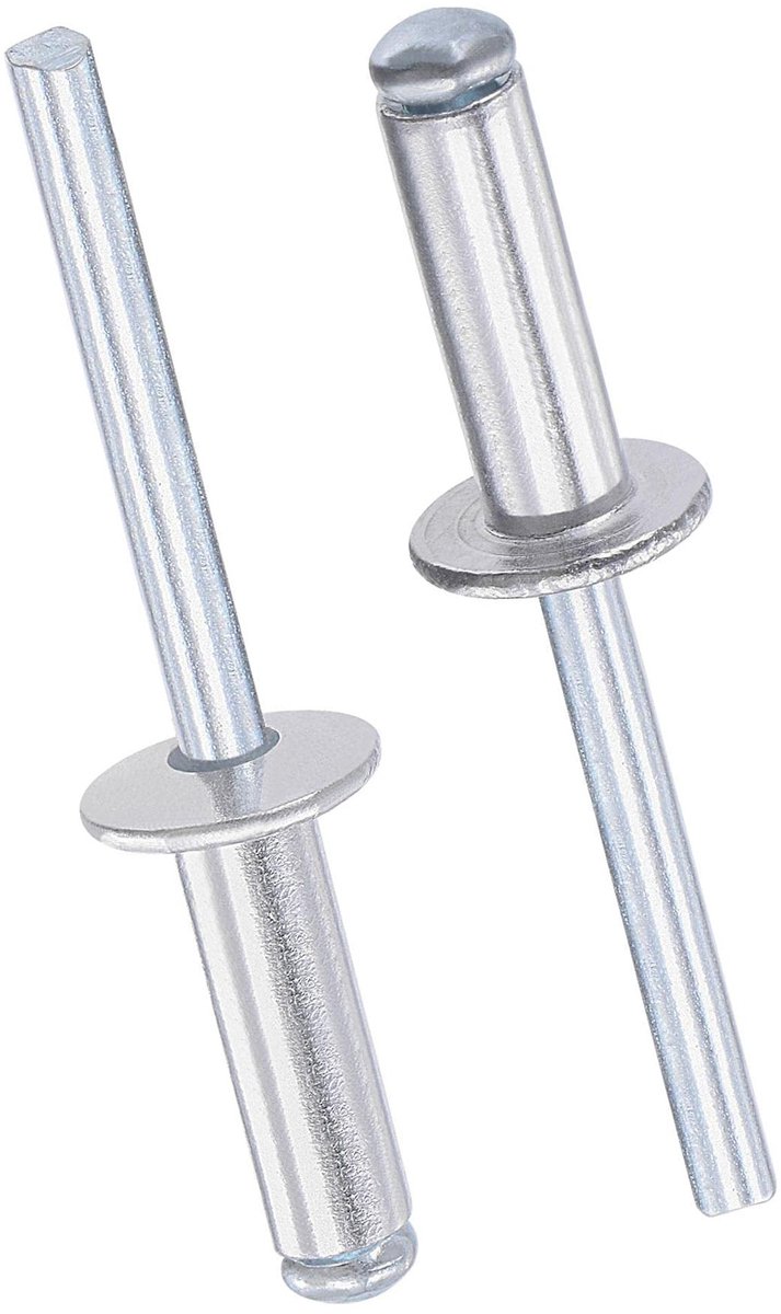Dailygoods - 50 Stuks Aluminium Blinde Klinknagels 6 mm x 20 mm voor Metaalverbindingen