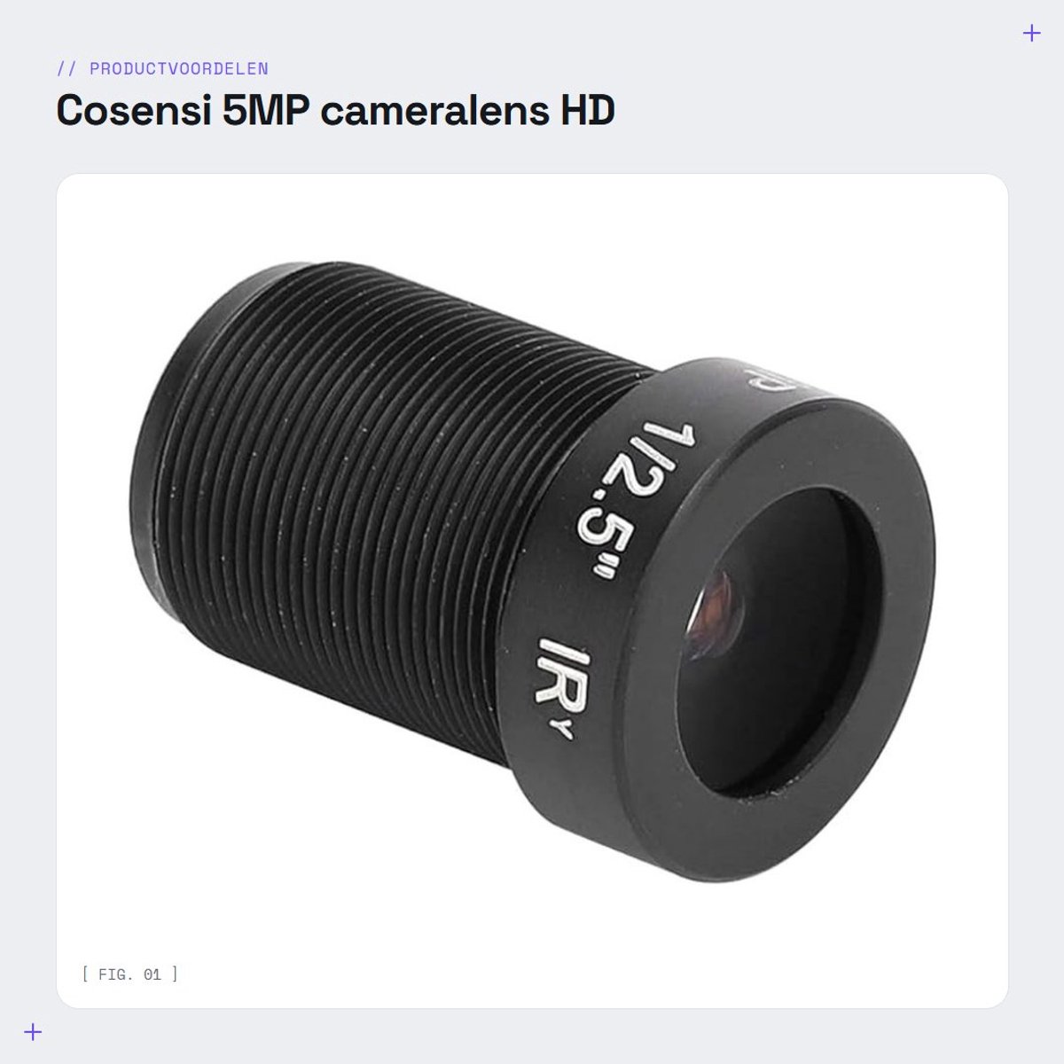 Dailygoods- Groothoekbewakingslens 5MP - Vaste Focus - 6 mm Brandpunt - M12 Bevestiging - Stabiele Beeldkwaliteit - Veiligheidsaccessoires - Cameralens