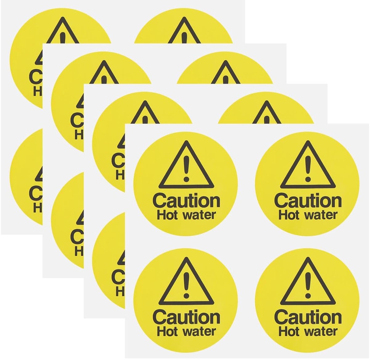 Dailygoods- Waarschuwingsbord Gladde Vloer - Veiligheidsstickers - PVC - Geel/Zwart - 50 Stuks - Waterdicht en Zelfklevend - Veiligheidssticker