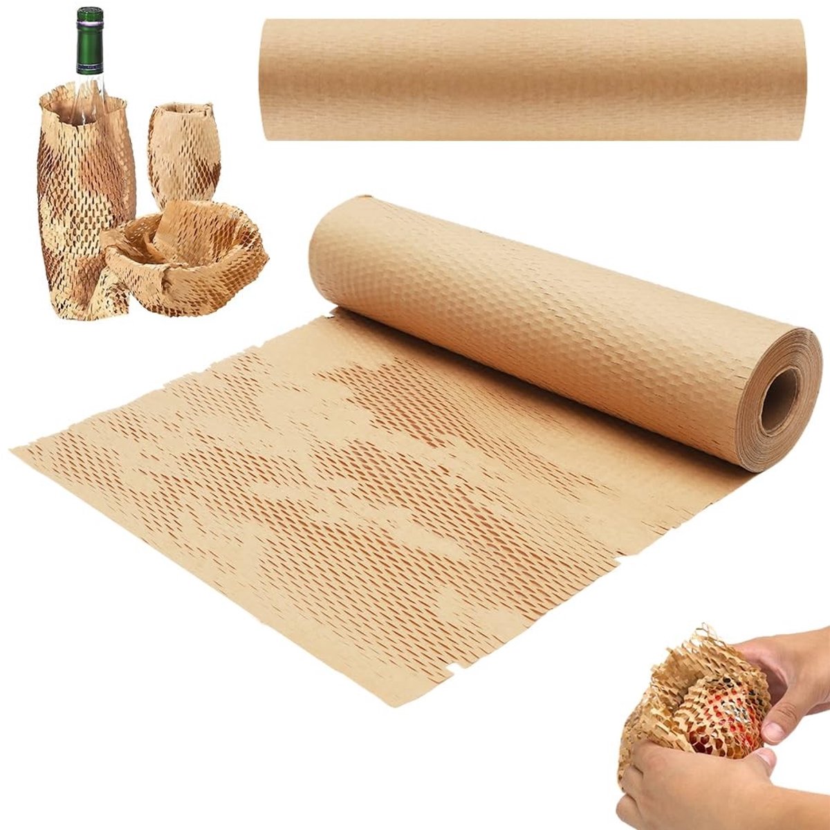 Dailygoods- Honingraatpapier - Verpakkingsmateriaal - Vulmateriaal - Pakpapier - Verhuizing/Pakketten - 30 cm x 1 stuk - Verpakkingspapier
