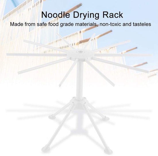 Dailygoods- Noedeldroogrek Opvouwbaar - Pasta Droogrek - Antislip - Keukengereedschap - Voedselveilige Materialen - 28x16,8 cm van Dailygoods — afbeelding 2