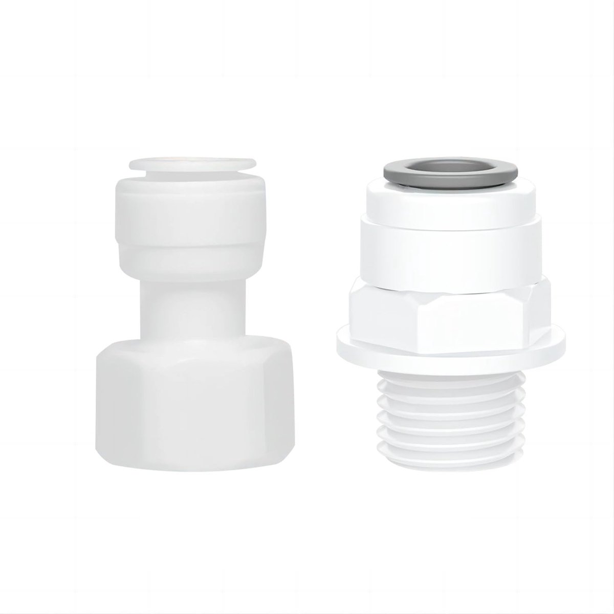 Dailygoods- Waterfilterconnector 2Pcs - 3/8 Inch Aansluitingen - Hoge Kwaliteit POM - Drukbestendig - Lekvrije Verbinding - Duurzaam en Betrouwbaar - Waterfilter