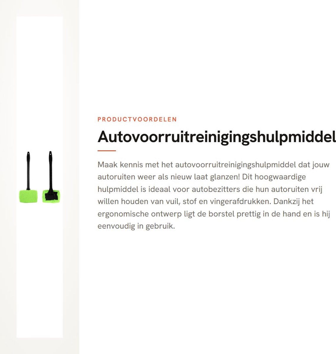 Dailygoods- Voorruitreinigingsborstel Hoogwaardige Microvezel - Raamreiniger Robot - Vuilverwijderingshulpmiddel - Ergonomische Handgreep - Lichtgewicht - 12,5 x 8,5 cm