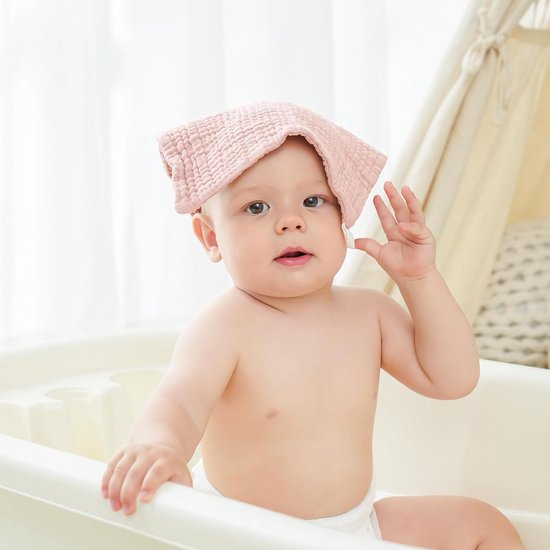 Baby Wasdoekjes Set - Molton Doekjes - Baby Verzorging - 100% Katoen - 10 Stuks - Roze Violet — afbeelding 5