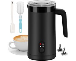 Melkopschuimer - Melk frother - Koffie maken - 4-in-1 functie - 400 ml - Zwart