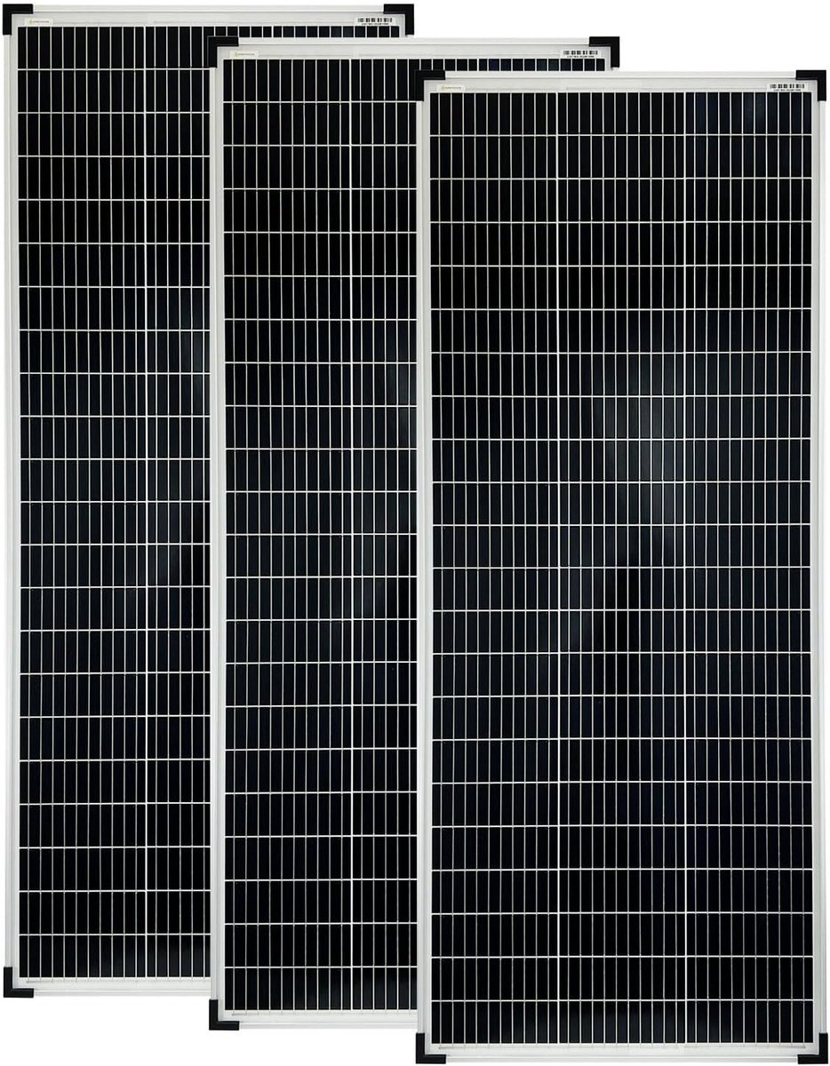 Zonnepanelen Monokristallijn - Zonnecellen Module - Energie Opwekken - 10 Busbars Technologie - 3 Stuks - Zwart
