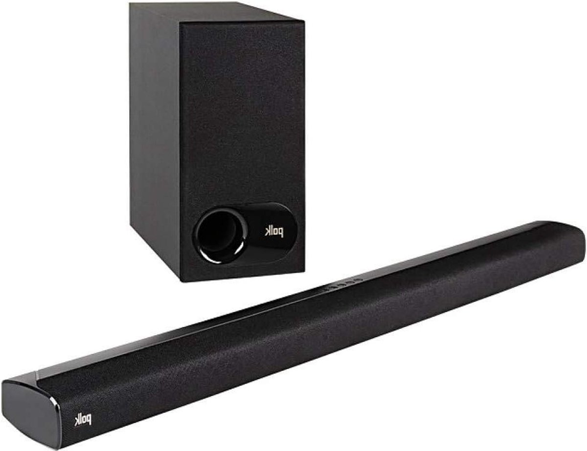 Soundbar met subwoofer - Home cinema systeem - Verbeter tv geluid - Draadloze muziek streaming - Compact design - Zwart