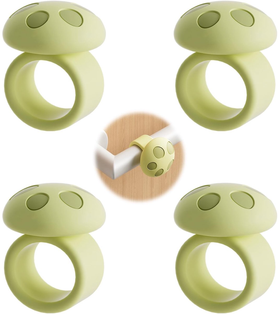 Dailygoods- Deurbeschermer - Siliconen Deurstopper - Set van 4 Stuks - Wandbescherming - Anticollisie Ring - Comfortabel en Duurzaam - Deurstoppers