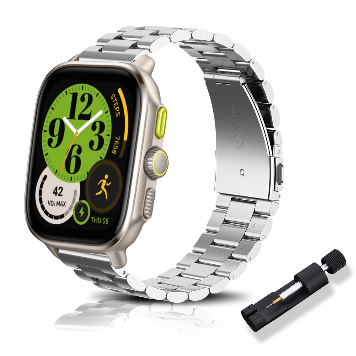 Dailygoods - Roestvrijstalen Horlogeband 20 mm voor Smartwatches