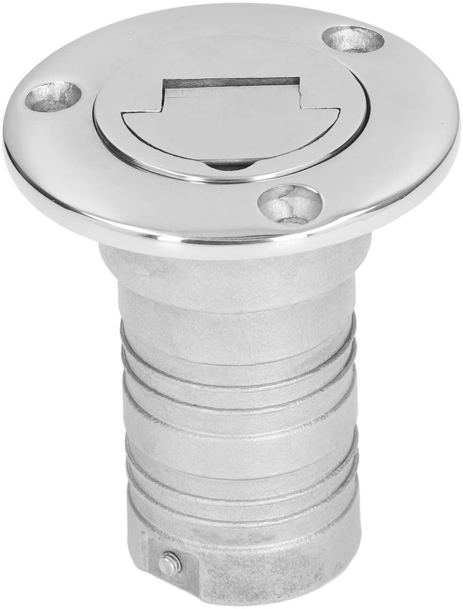 Dailygoods- Vulhals 38 mm - Dekvulhals - Waterinjectieopening - Roestvrij Staal - Sleutelloze Deksel - Voor Boten/Caravans - Tankopening