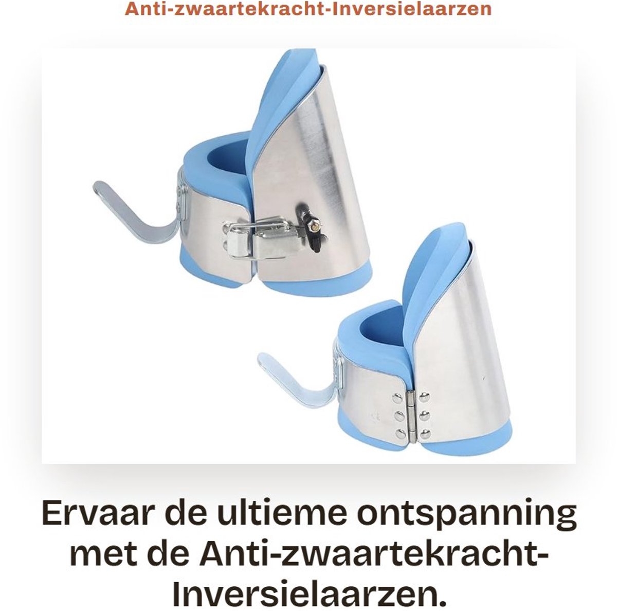 Dailygoods- Inversielaarzen Antizwaartekracht - Hangende Laarzen - Aluminiumlegering - EVA - Geschikt voor onder 120 kg - Afmetingen 22 x 21 x 13 cm - Hanglaarzen