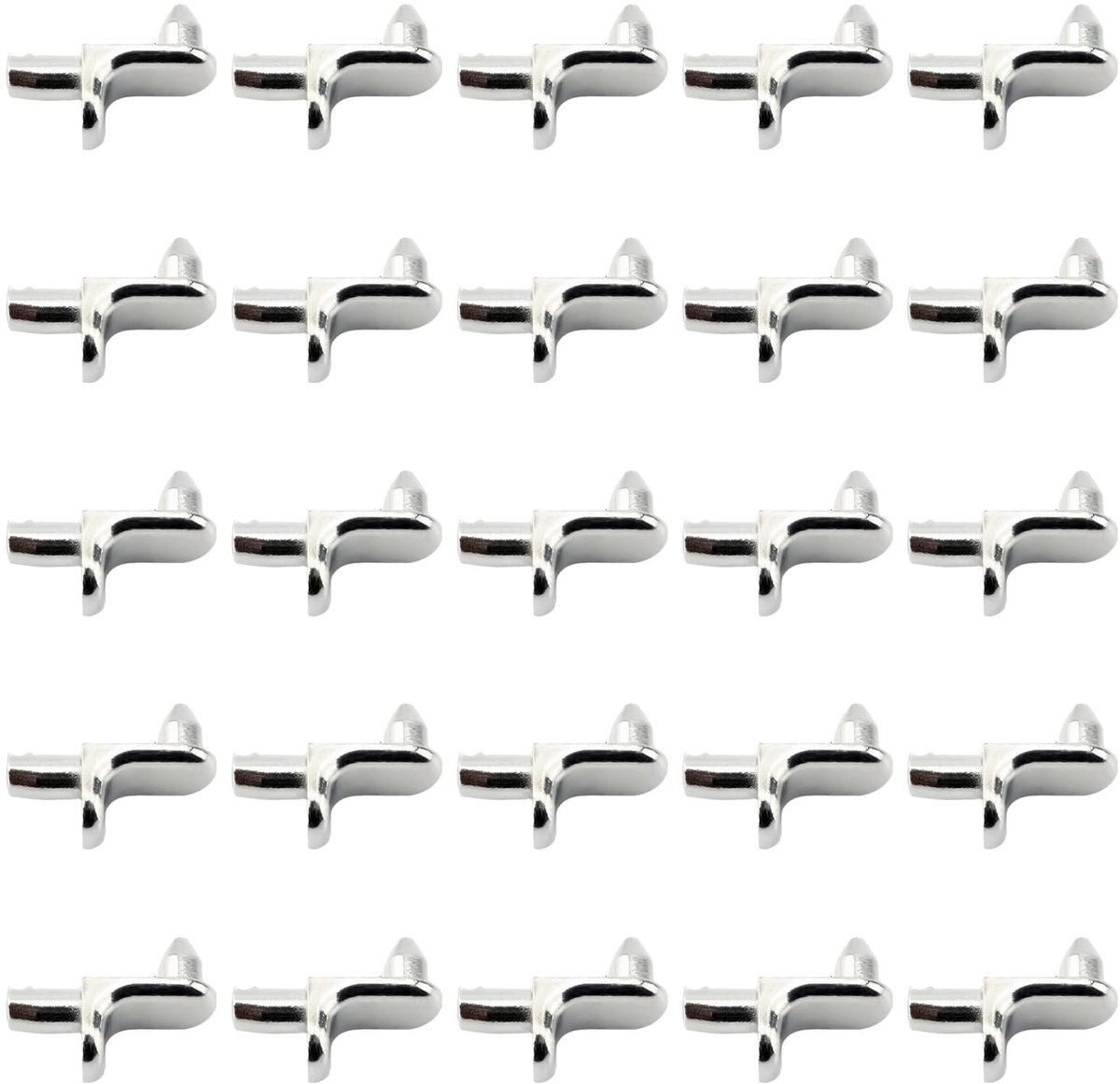 Dailygoods- Planksteunspijkers 25 Stuks - Kaststeunspijkers - Plankhouders - Spijkers voor Meubels - Roestvrij Staal - Duurzaam en Sterk Draagvermogen - Plankpennen