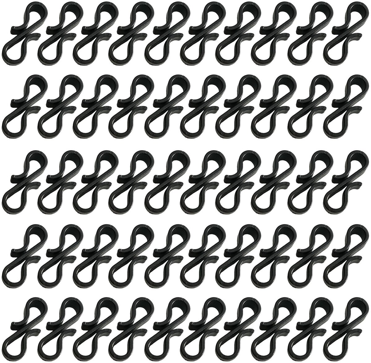 Dailygoods- Gootclips 50 Stuks - S-vormige Haken - Duurzaam Plastic - Voor Buiten Decoraties - Eenvoudige Installatie - Geschikt voor Feestdagen - Decoratiehaken