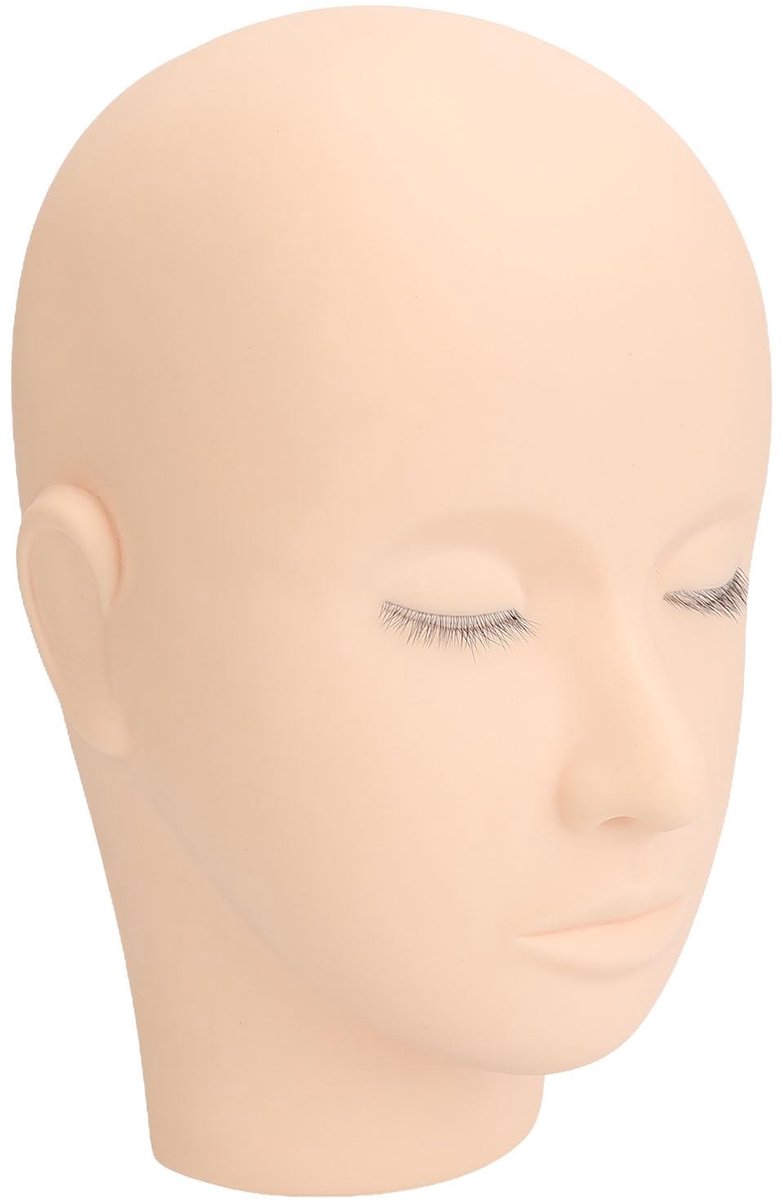 Dailygoods- Lash Extension Mannequin - 3 Laags Oefenhoofd - Siliconen Pop - Zacht voor Cosmetische Training - Gesimuleerd Wimpermodel - Ideaal voor Wimperextensions - Wimper Oefenpop