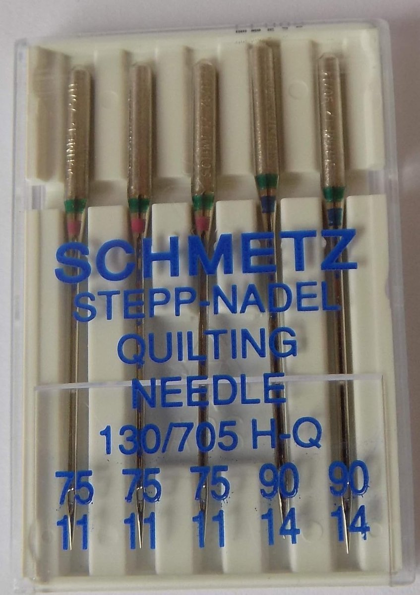 Quilt Naaimachine Naalden Set - Diverse Maten 75/11 & 90/14 - Voor Meerdere Stoflagen