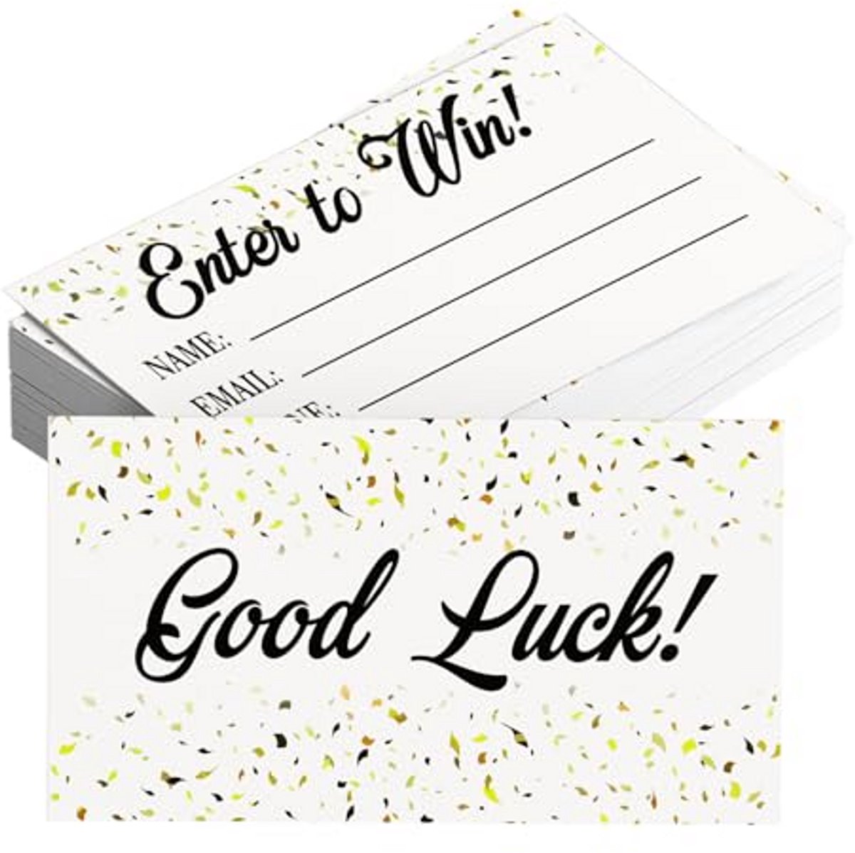 Loterij Tickets - Inschrijfformulieren - Activiteiten organiseren - Met 'GOED LUCK' print - 600 stuks - Wit