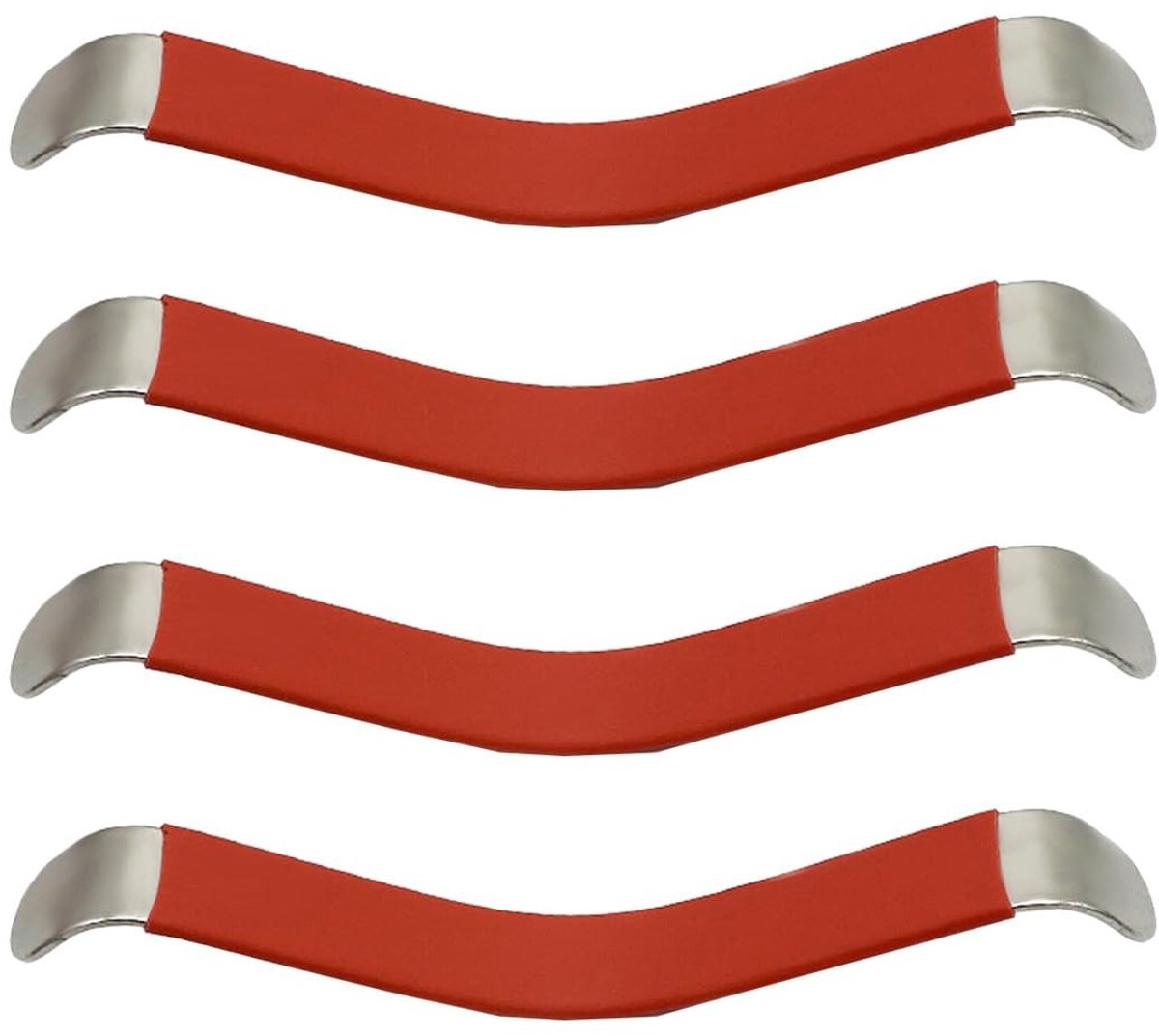 Dailygoods- Gitaarsnaarscheider 4 stuks - Rood - Onderhoudsset - Fretpolijsten - Reinigen - Repareren - Tijdbesparend hulpmiddel - Gitaaronderhoud