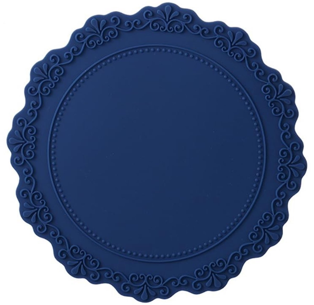 Dailygoods- Placemat Ronde 23 cm - Siliconen - Waterdicht - Antislip - Afwasbaar - Voor Eettafel - Tafelmat