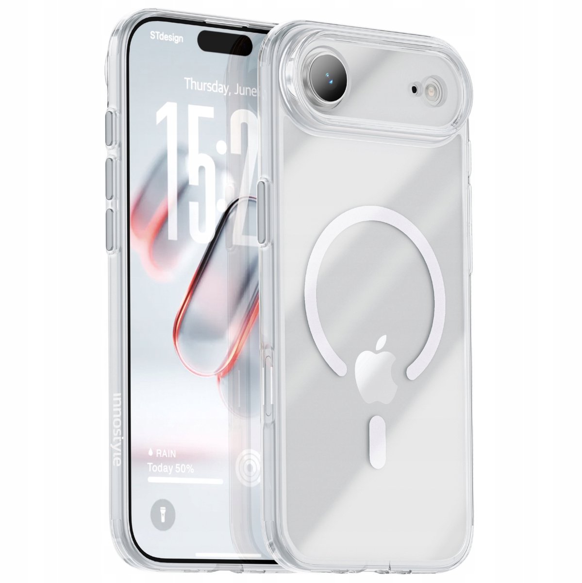 Innostyle Magnetische Hoes, Versterkt Voor Magsafe Iphone 17 Air, Zilver