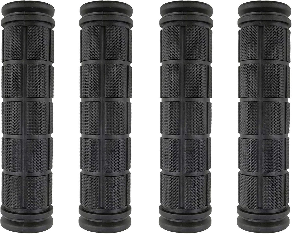 Fietsstuurgrepen - Handvatten - Comfortabel Fietsen - Rubberen Materiaal - 12 cm - Zwart