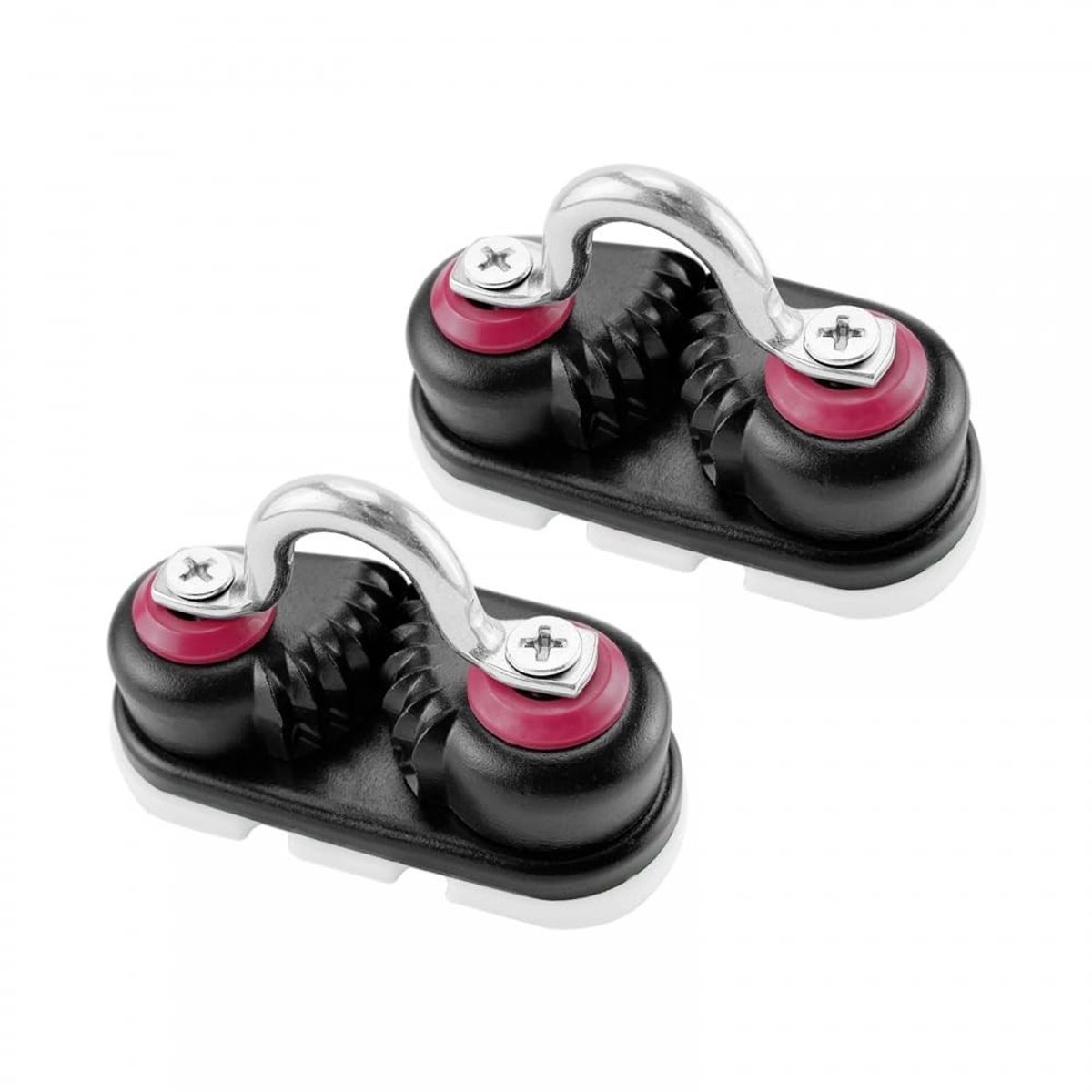 Dailygoods- Cam Cleat - 2 Stuks - Aluminium Cam Cleat - Corrosiebestendig - Slijtvast - Geschikt voor Zeilen/Kajakken - Maximale Lijn Diameter 15 mm - Touwklem