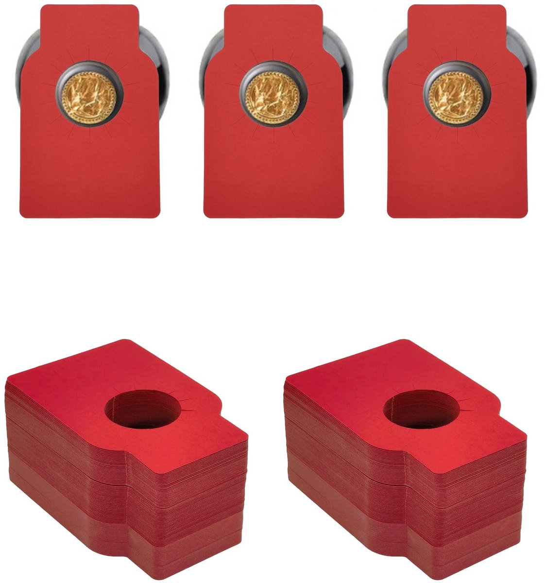 Dailygoods- Wijnetiketten - Wijnflessenetiketten - Flessenhalsetiketten - Krachtetiketten - Wijnkelderetiketten - Markeren (rood) - Flesetiketten