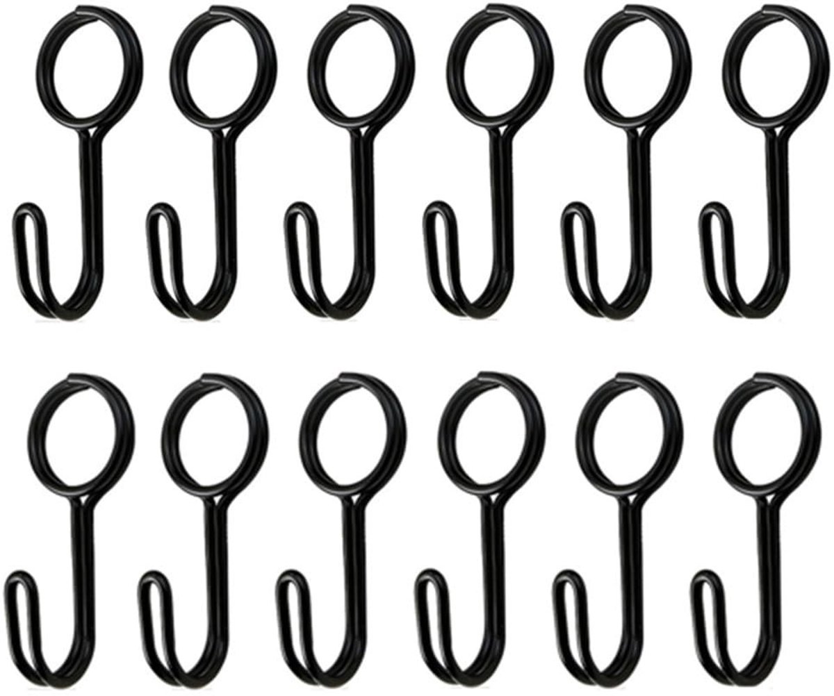 Dailygoods- Haak Set van 12 - Spiral Haak - Roestvrij Stalen Haak - Universele Haak - Tarp Haak - 77x30x25mm - Duurzaam en Betrouwbaar - Expanderhaak