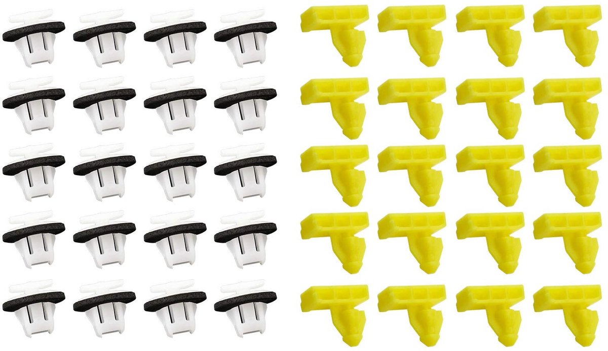 Dailygoods- Bevestigingsmiddelen 40 Stuks - Bevestigingsclips Auto - Wielkast Trim Clips - Kunststof - Compatibel met Nissan Juke - Slijtvast en Duurzaam