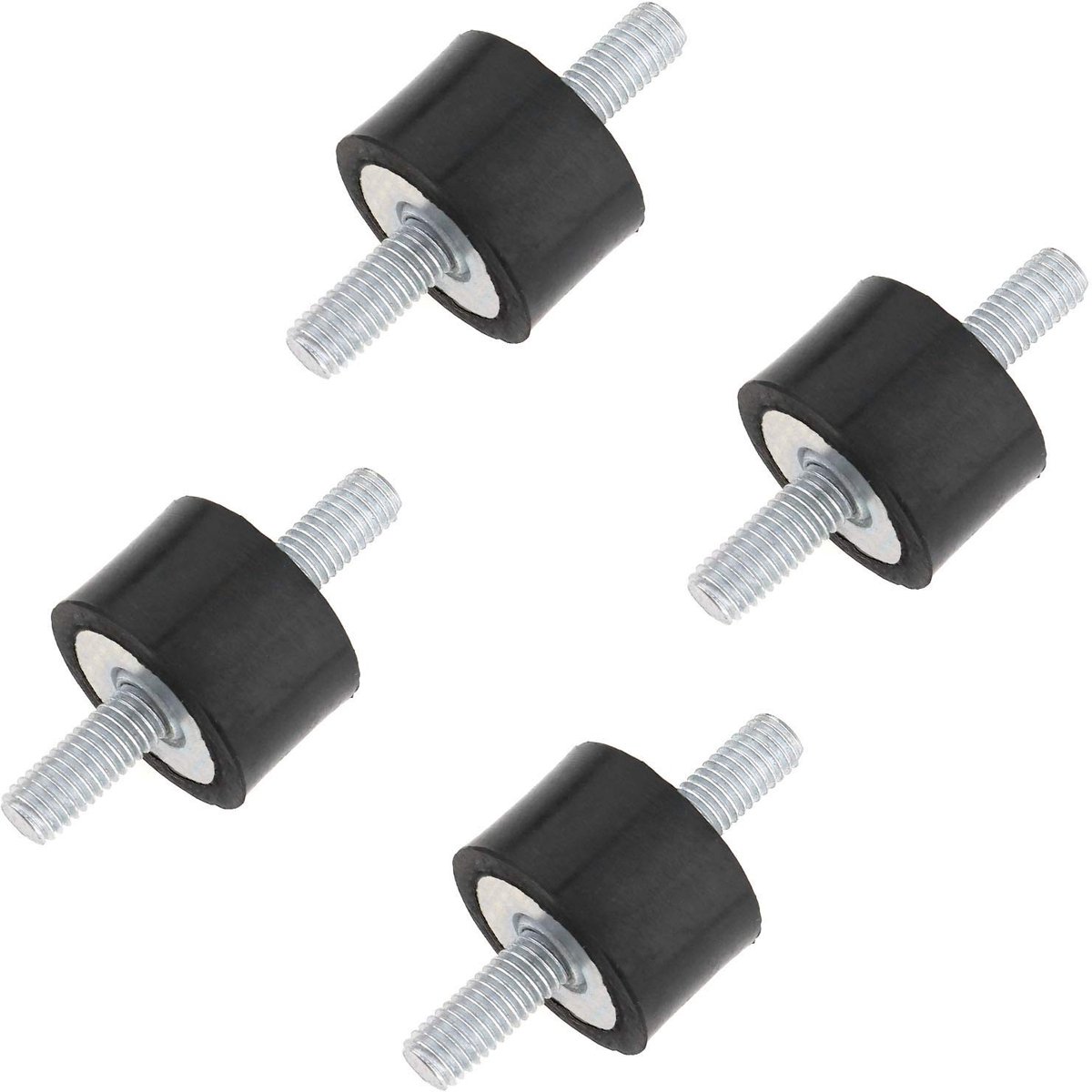 Dailygoods- Schokdemper Rubber - 4 Stuks M8 - Trillingsisolatie - Isolator Mount - Staal - Stabiliteit en buffer - Trillingsisolator