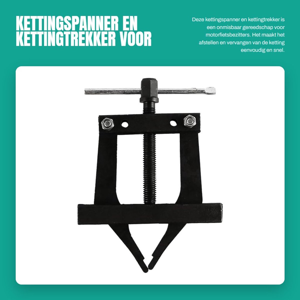 Dailygoods- Kettingspanner - Kettingtrekkerhouder - Kettingvervangingsgereedschap - Ergonomisch handvat - Compact formaat - Stalen constructie - Kettingtrekker