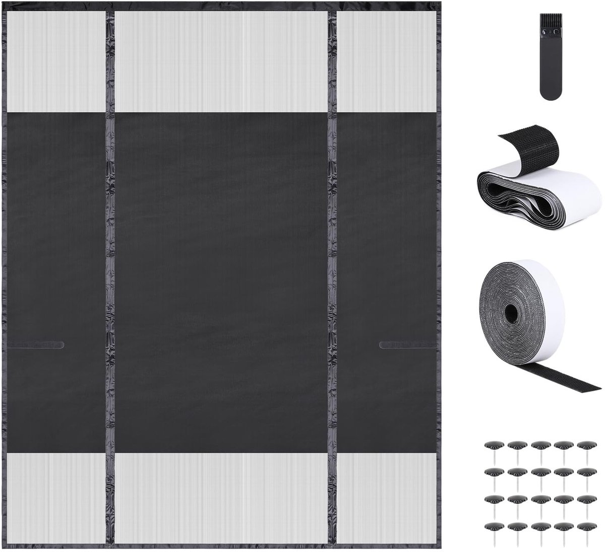 Dailygoods- Vliegengaas 140 x 222 cm - Magnetisch Muggennet - Privacy Bescherming - Insectengaas - Polyester - Fijnmazig Weefsel