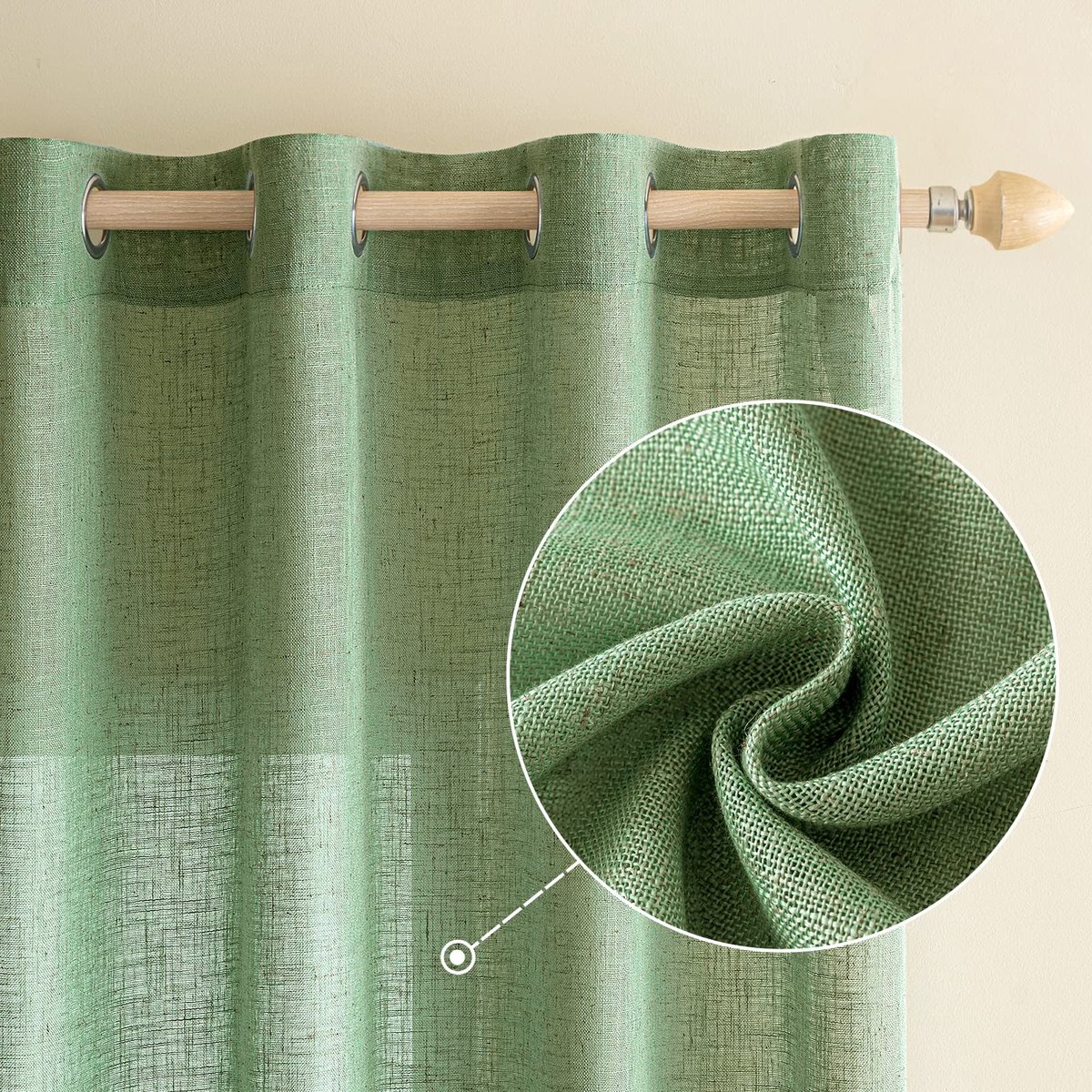 Dailygoods- Gordijnen 140 x 225 cm - Semi-transparant - Linnenlook - Set van 2 - Duurzaam - Kreukvrij - Voor woonkamer/kinderkamer - Raamdecoratie