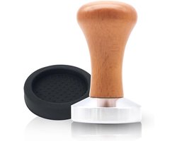 Koffietamper - Espresso stamper - Perfecte Espresso - Roestvrij Staal - 51 mm - Zilver