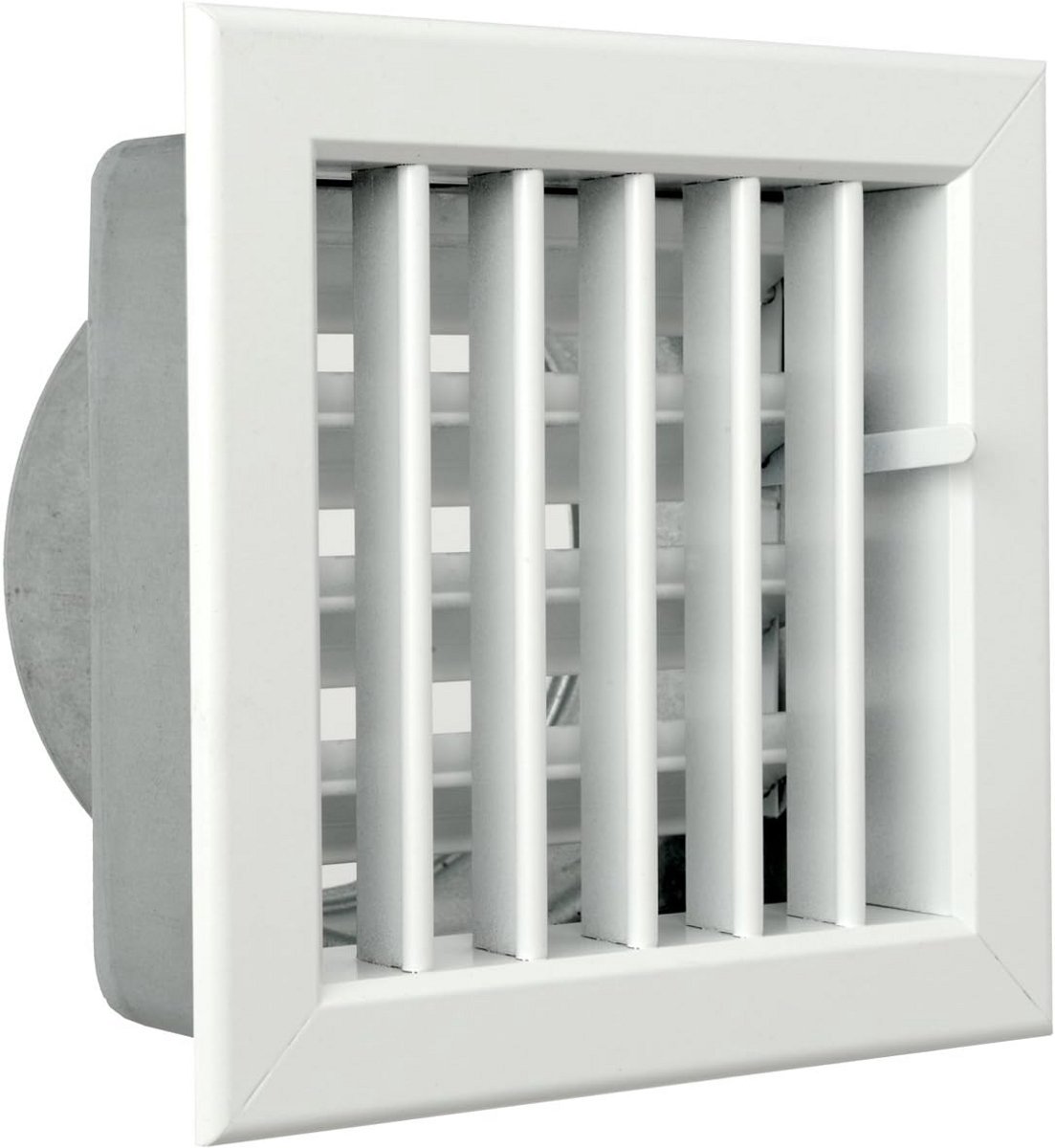 Inbouwrooster Haarden - Ventilatierooster Aluminium - Luchtcirculatie Optimaliseren - Met Verstelbaar Rolluik - 160 x 150 mm - Wit