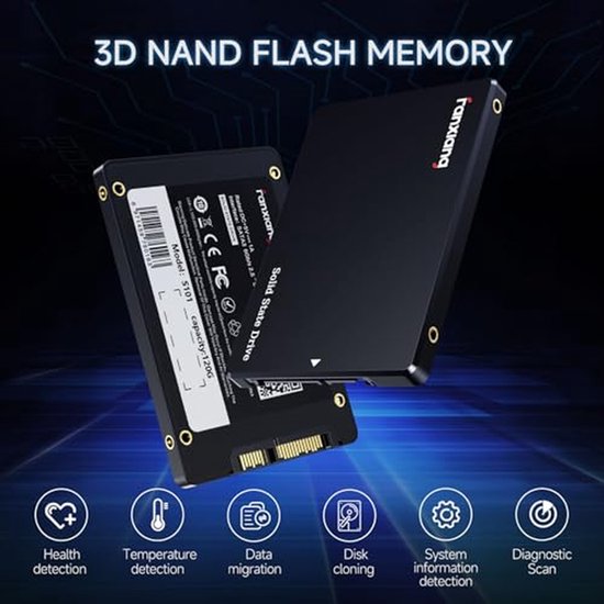 Interne SSD - Harde Schijf - Computer Snelheid - Snelle Gegevensoverdracht - 1 TB - Zwart — afbeelding 4