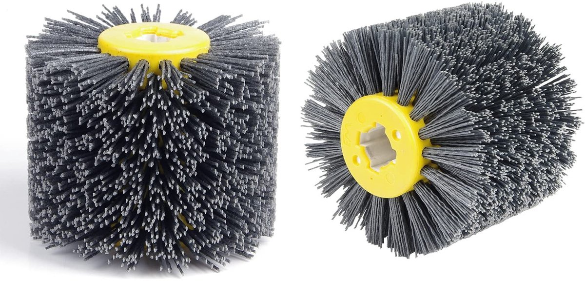 Dailygoods- Polijstborstel Nylon - 80 Grit - Schrobborstel - Houtbewerking - Meubelafwerking - Voor onregelmatige oppervlakken - Hoge duurzaamheid - Schuurborstel