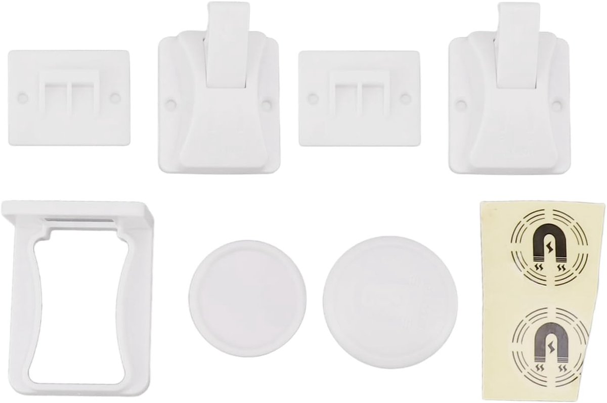Magnetische Kastsloten - Baby Beveiliging - Kinderen Buiten Houden - Zonder Boren - 10 Stuks - Wit