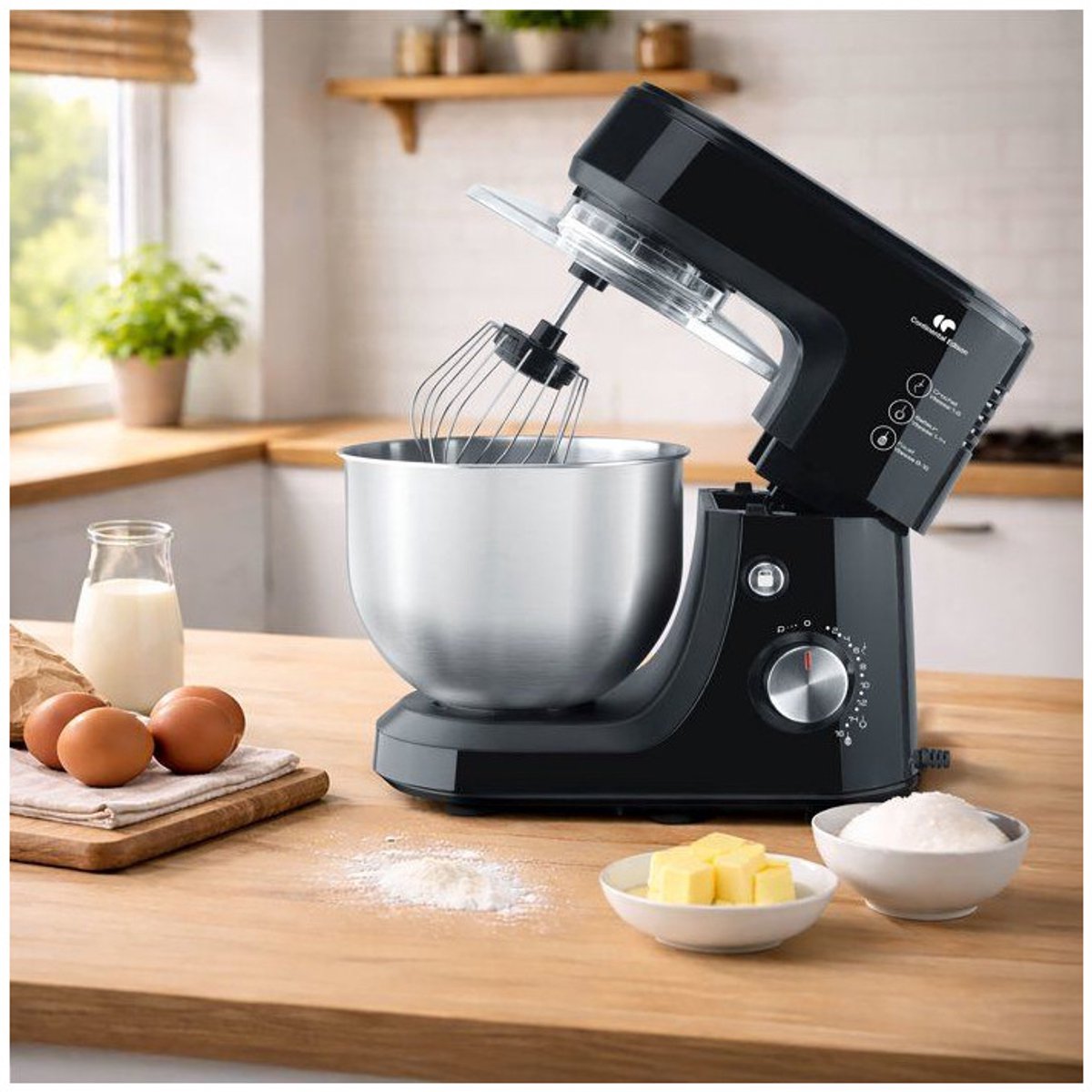 Staande mixer - CONTINENTAL EDISON - CERP800B2 - 800 W - 4,3 L - 10 snelheden + puls - Zwart