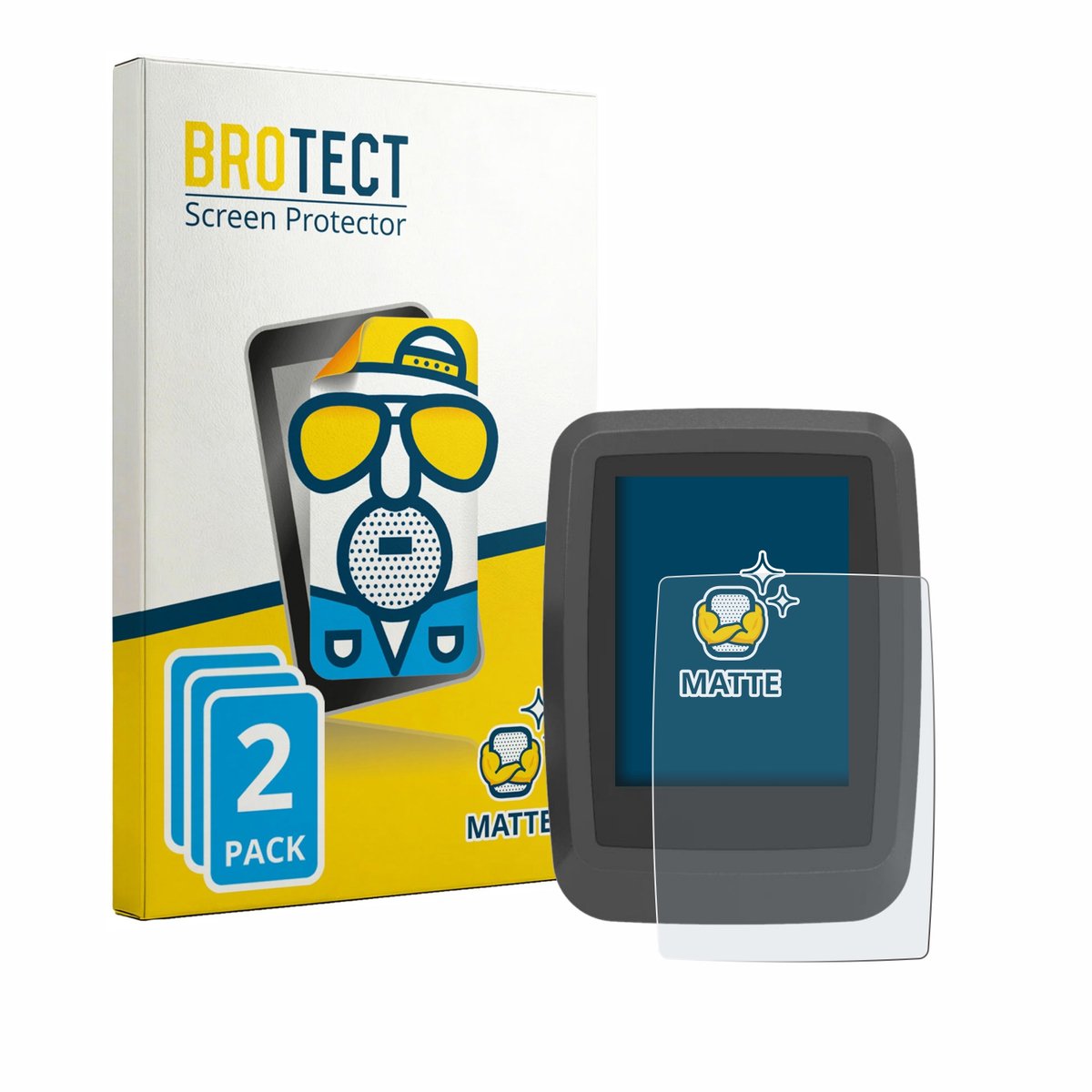 BROTECT - Screenprotector voor Ananda D16 TFT-Display - Folie Beschermfolie matte 2 Stuks